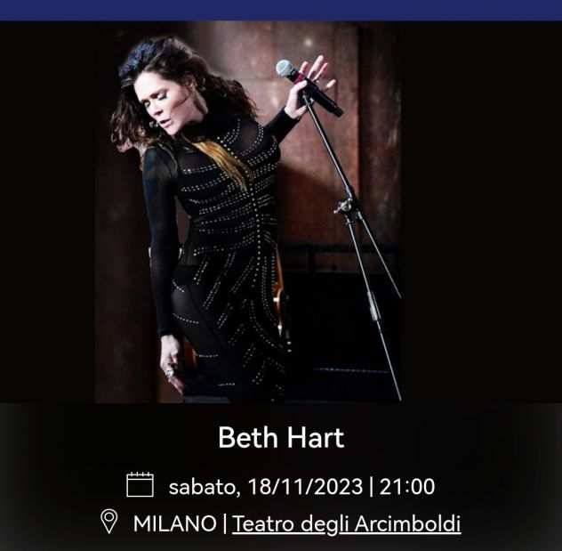 Biglietti Concerto Beth Hart Milano