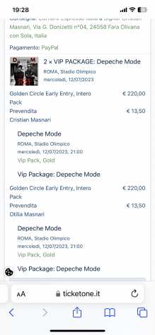 Biglietti concerto Depeche Mode Roma