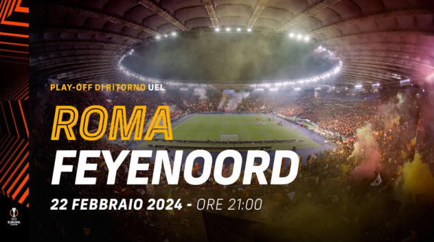 BIGLIETTI EUROPA LEAGUE 2324 ROMA FEYENOORD DEL 22022024