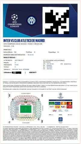 Biglietti Inter atletico