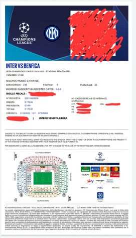 Biglietti Inter Benfica
