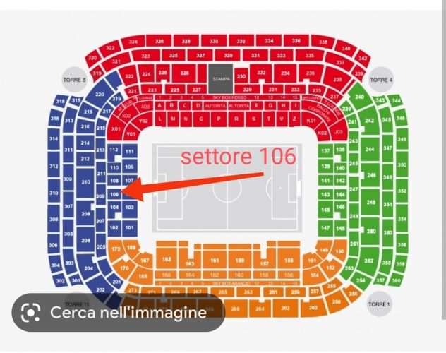 Biglietti Inter fiorentina 1 blu centralissimo
