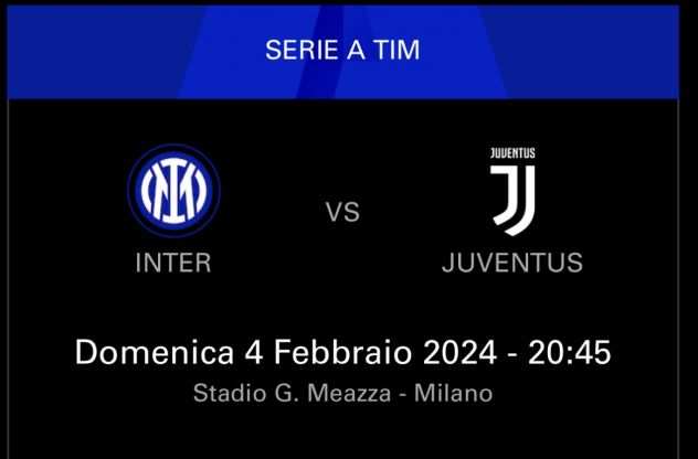 Biglietti Inter Juventus