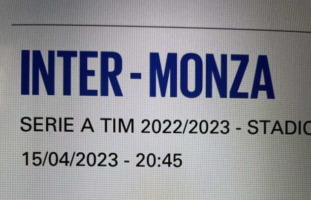 Biglietti Inter - Monza