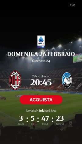 Biglietti Milan Atalanta terzo anello blu settore 302 posti 20-21-22