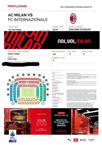 Biglietti Milan Inter