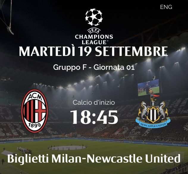 Biglietti Milan-Newcastle