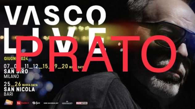 Biglietti prato Vasco Rossi Milano date 8-12-19