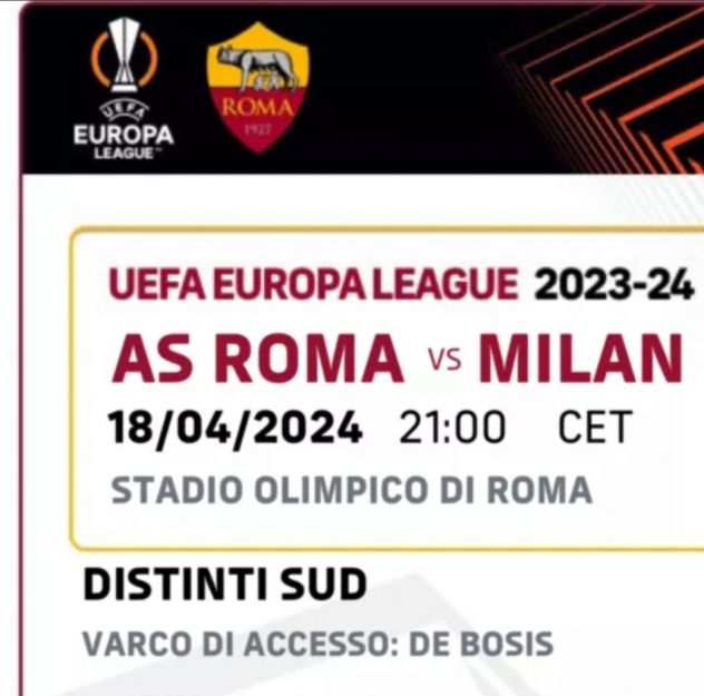 Biglietti Roma Milan