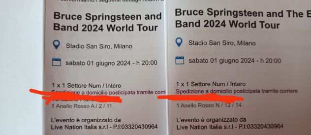 Biglietti Springsteen 1 giugno 2024