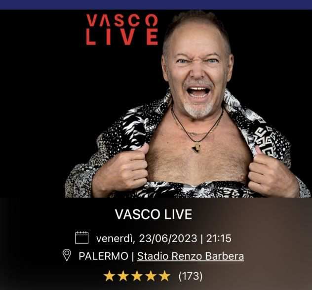 Biglietti Vasco Rossi palermo 23062023