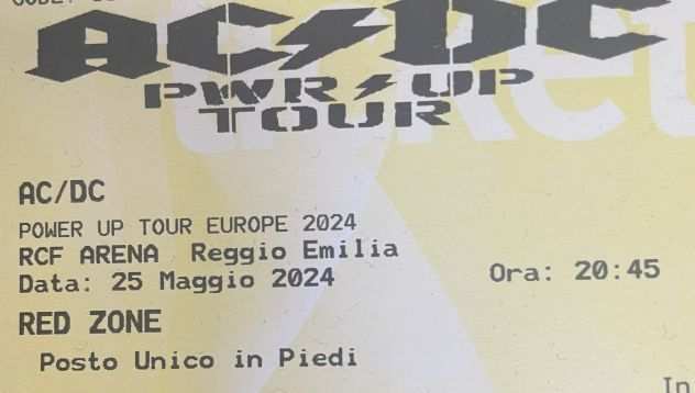 Biglietto AC DC quotRed Zonequot - Reggio Emilia 25052024