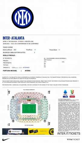 Biglietto Inter-Atalanta 27052023