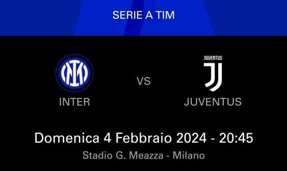Biglietto Inter Juventus Secondo Anello Verde