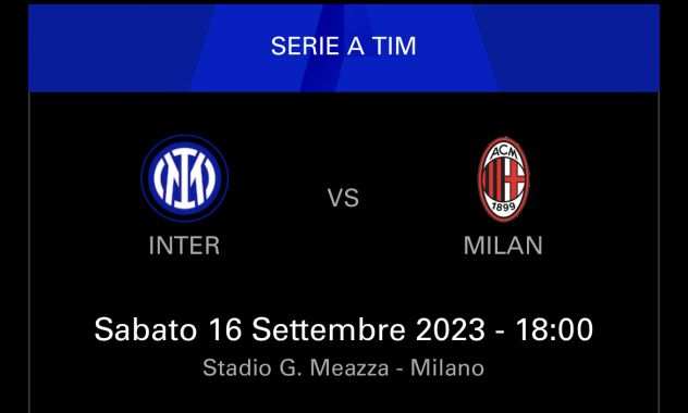Biglietto Inter-Milan 16092023