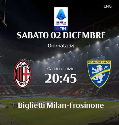 Biglietto Milan Frosinone