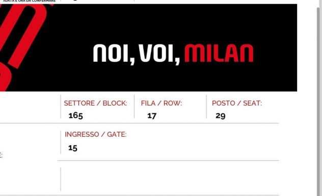 Biglietto Milan Inter