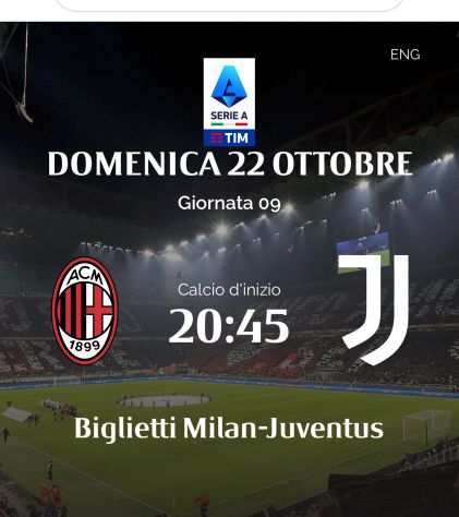 Biglietto Milan Juve