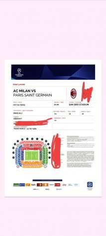 Biglietto Milan PSG 071123