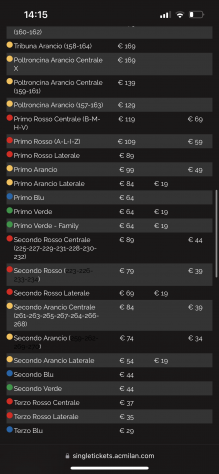 Biglietto Milan - Verona 040623 ore 21.00 Terzo Rosso Centrale