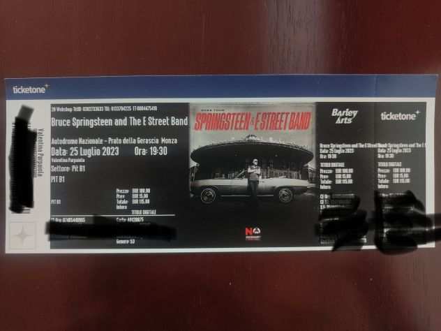 Biglietto PIT B1 Bruce Springsteen Monza