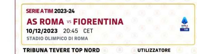 Biglietto Roma Fiorentina