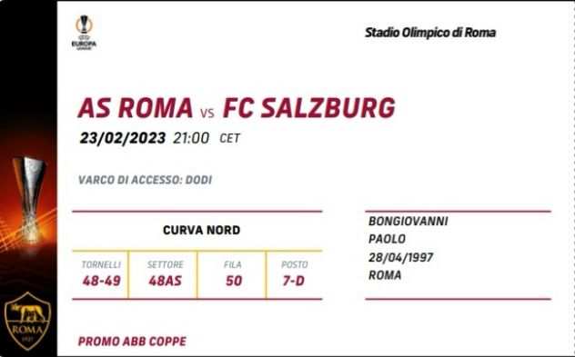 Biglietto Roma Salisburgo 23022023