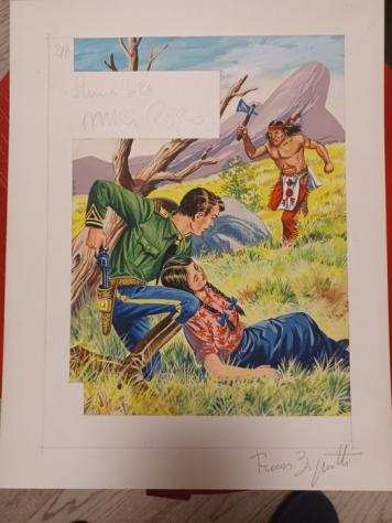 Bignotti, Franco - 1 Original cover - Capitan Miki - n. 218 quotDoppio Rhum lindianoquot - 1966