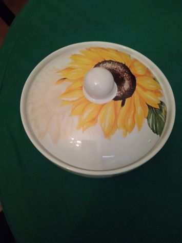Biscottiera con Girasoli in ceramica