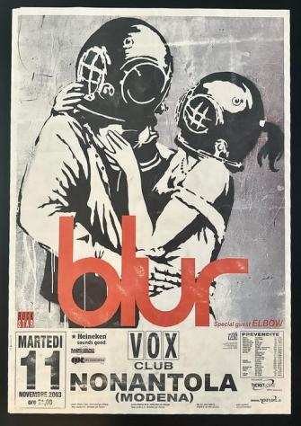 Blur - Nonantola Vox Club Italy - XXL Concert Poster - Banksy Think Tank - 2003