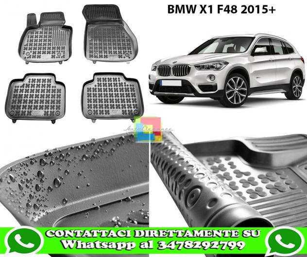 BMW X1 F48 2015 SET TAPPETINI IN GOMMA DI ALTA QUALITA SPECIFICO