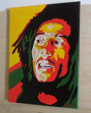 Bob Marley - Bob Marley - Acrylic on Canvas - Painting by Daniela Politi - Opera drsquoarte  Dipinto - 20232023