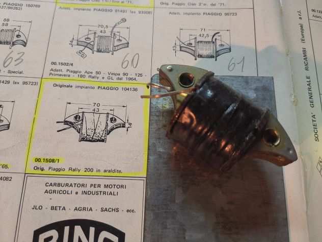 Bobina interna A.T. candela coil Piaggio Vespa 200 Rally SGR 001508 1 PG 104136