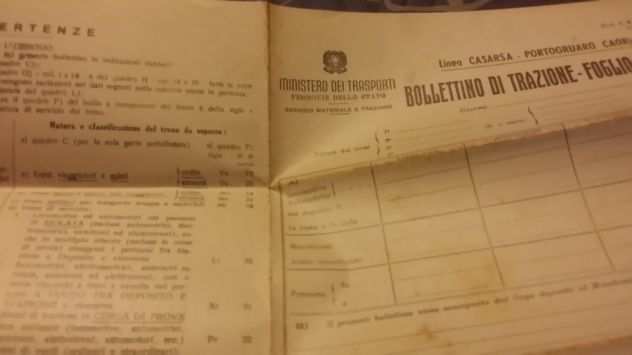 bollettino di trazione foglio statistico 1957