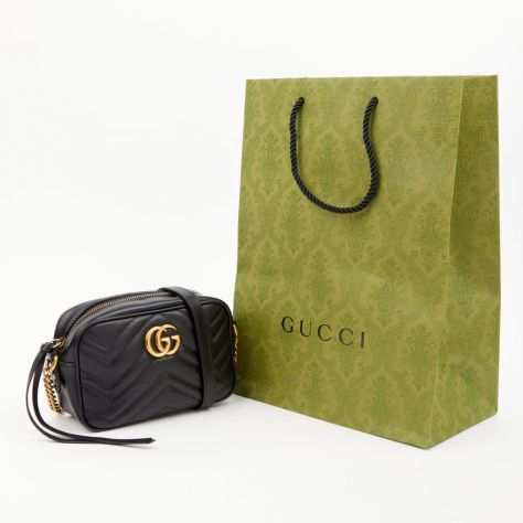 BORSA A TRACOLLA GG MARMONT FLAP IN PELLE