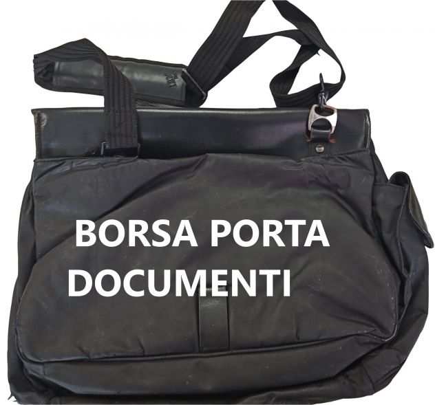 borsa in pelle nera porta documenti a prezzo conveniente