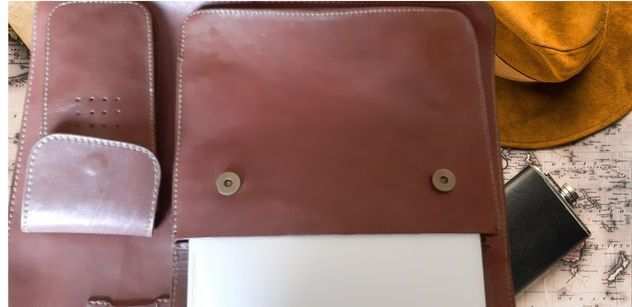 Borsa -valigetta cartella Porta Pc Tablet documenti in vera pelle Made in Italy