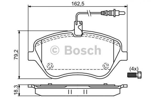 Bosch Kit Pastiglie Freno 986494098