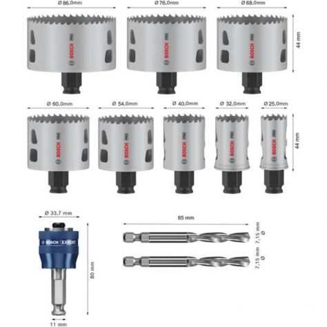 Bosch Professional - Set di seghe a tazza BIM Progressor