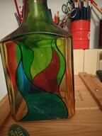 bottiglia vetro colorato a mano Murano