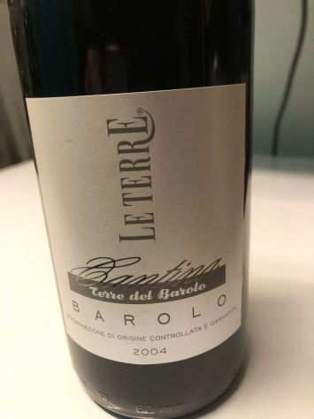 Bottiglia vino Barolo, 0,75L Le Terre del Barolo anno 2004, Prodotto da Terre de