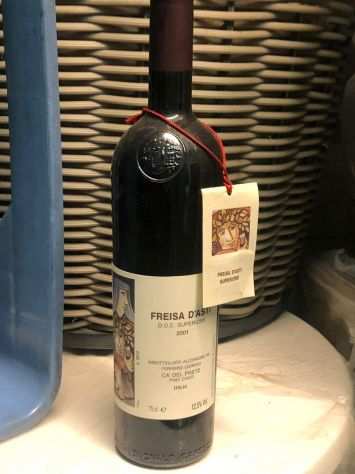 Bottiglia vino Freisa Cagrave del Prete, 0,75L 1983
