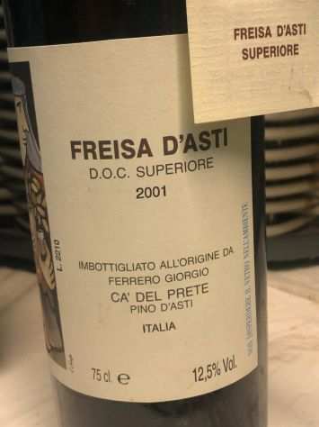 Bottiglia vino Freisa Cagrave del Prete, 0,75L 1983