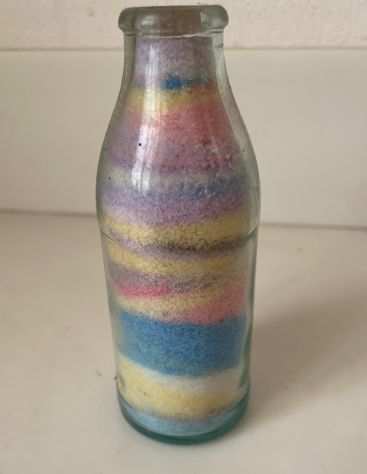 Bottiglietta sabbia colorata