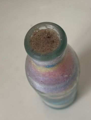 Bottiglietta sabbia colorata