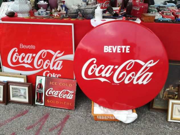 BOTTONE SCUDO COCA COLA VINTAGE GIGANTE