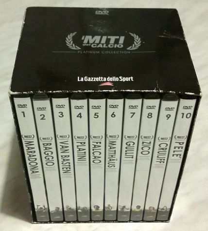 BOX COFANETTO 10 DVD I MITI DEL CALCIO PLATINUM COLLECTION