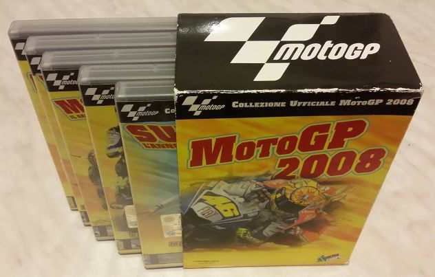 BOX COFANETTO 5 DVD MOTOGP 2008 MOTOMONDIALE ROSSI MARCO SIMONCELLI COME NUOVO