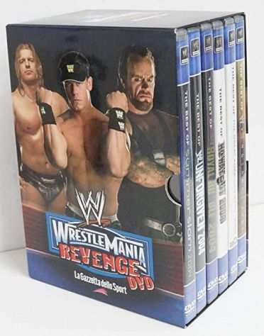 BOX COFANETTO 6 DVD WRESTLEMANIA REVENGE by Gazzetta dello sport 2004 come nuovo