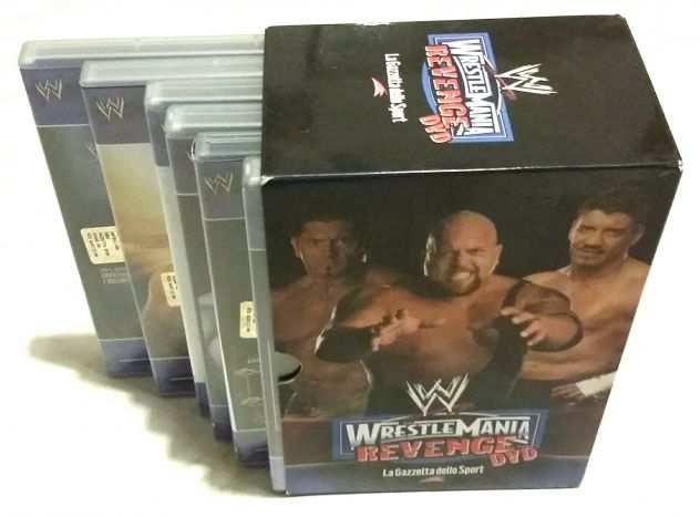 BOX COFANETTO 6 DVD WRESTLEMANIA REVENGE by Gazzetta dello sport 2004 come nuovo